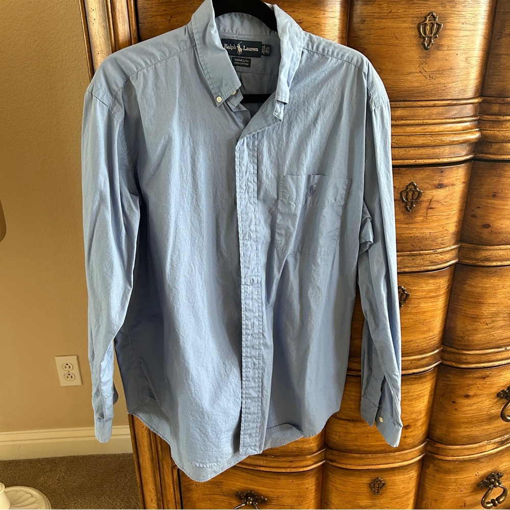 Men’s Ralph Lauren  Polo Long Sleeve Oxford Shirt XL Neck 16 1/2, 36/37